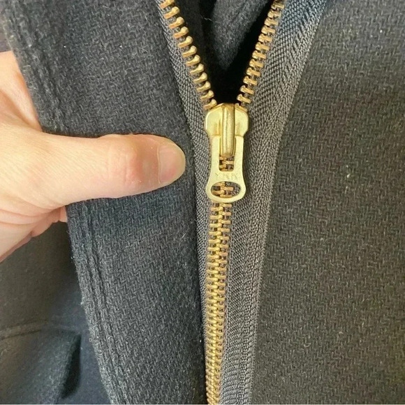 J. Crew nello gori Italian stadium cloth wool coat in black - Picture 4 of 7